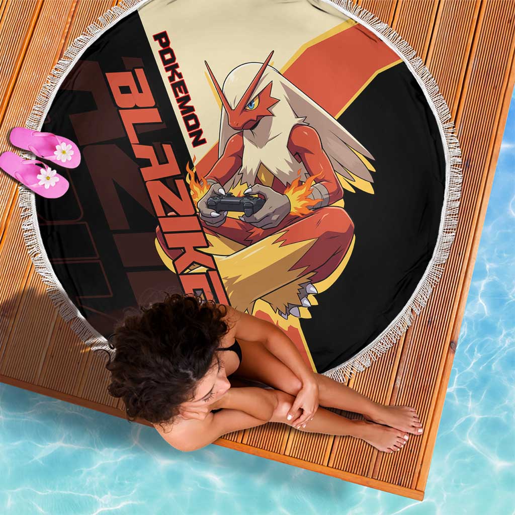 Blaziken Poké Beach Blanket Retro Anime Vector Style