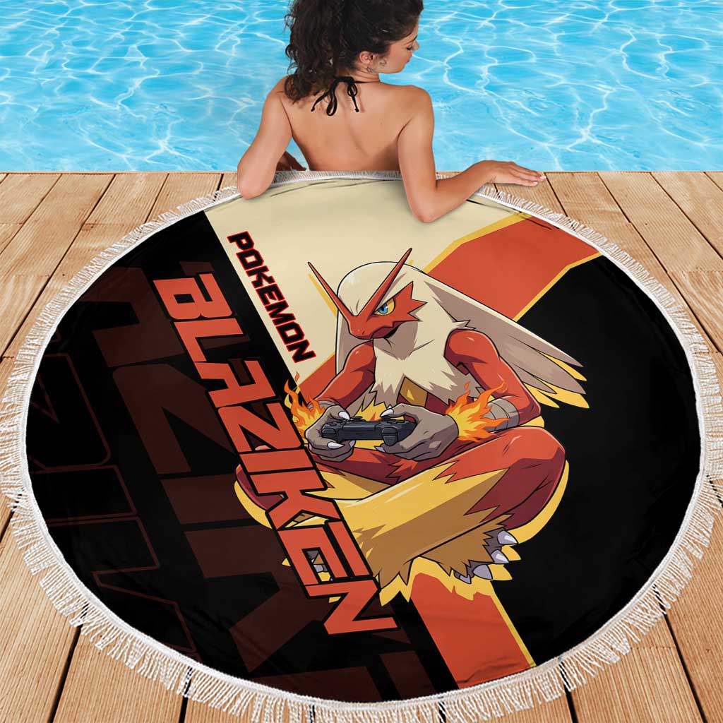 Blaziken Poké Beach Blanket Retro Anime Vector Style
