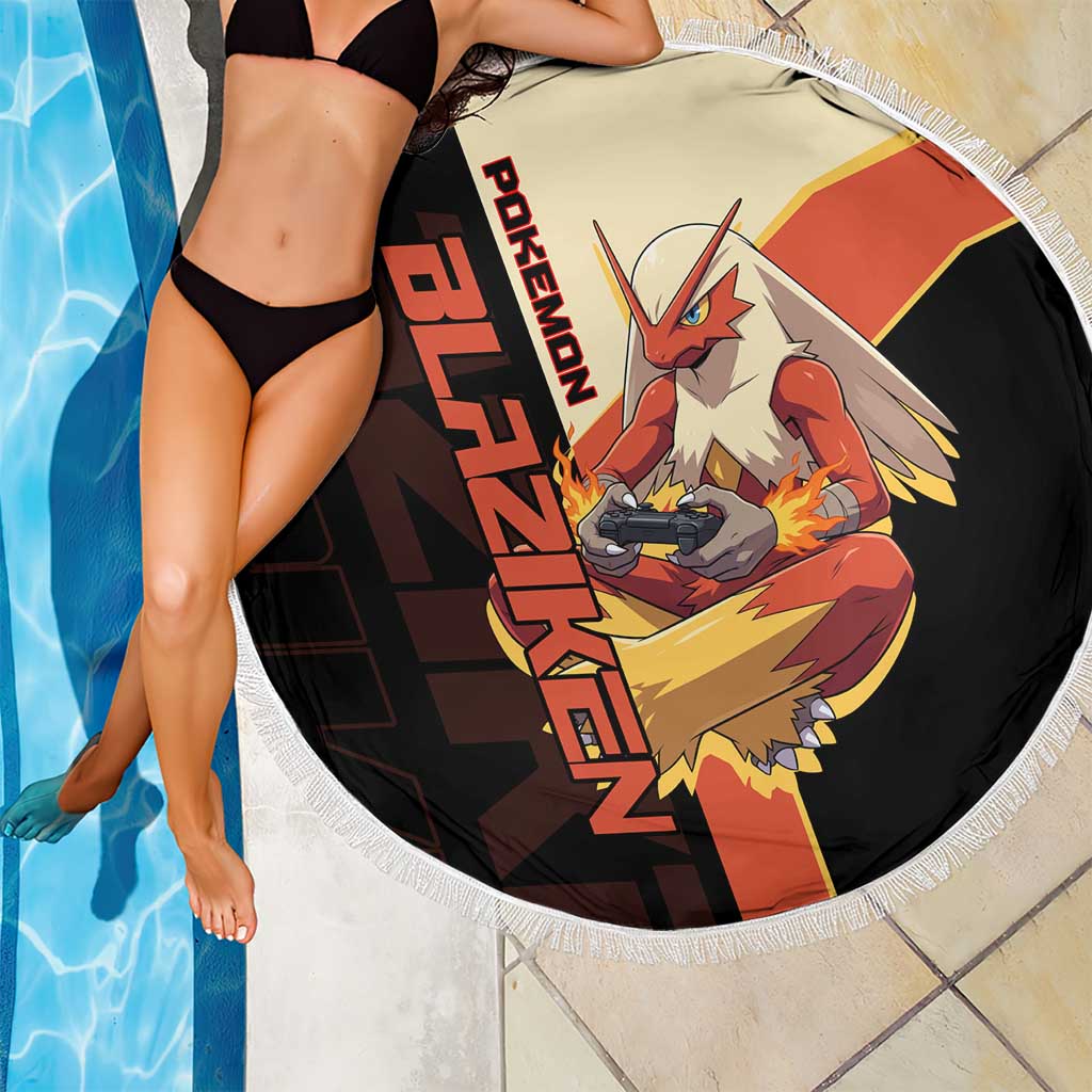 Blaziken Poké Beach Blanket Retro Anime Vector Style