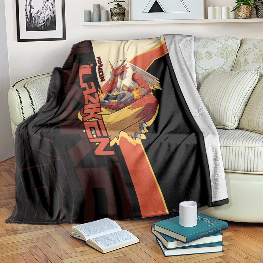 Blaziken Poké Blanket Retro Anime Vector Style