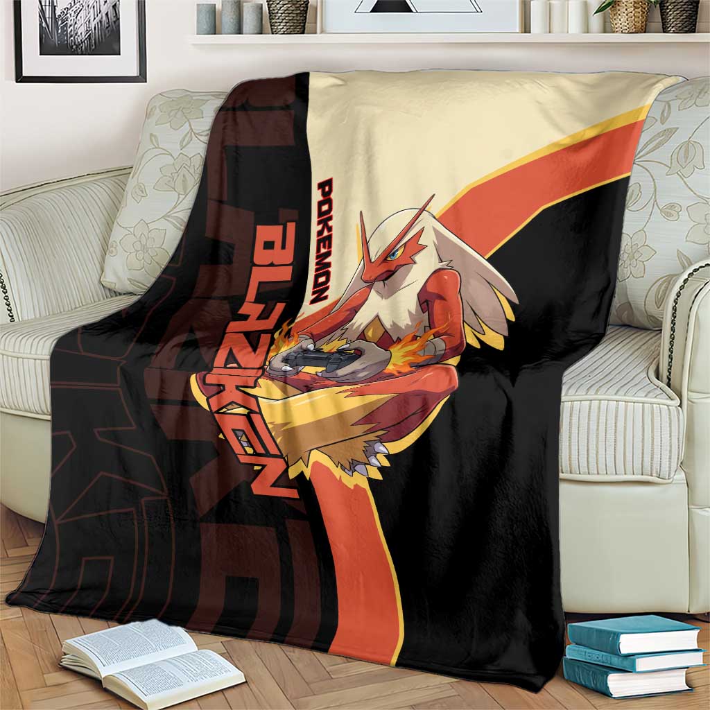 Blaziken Poké Blanket Retro Anime Vector Style