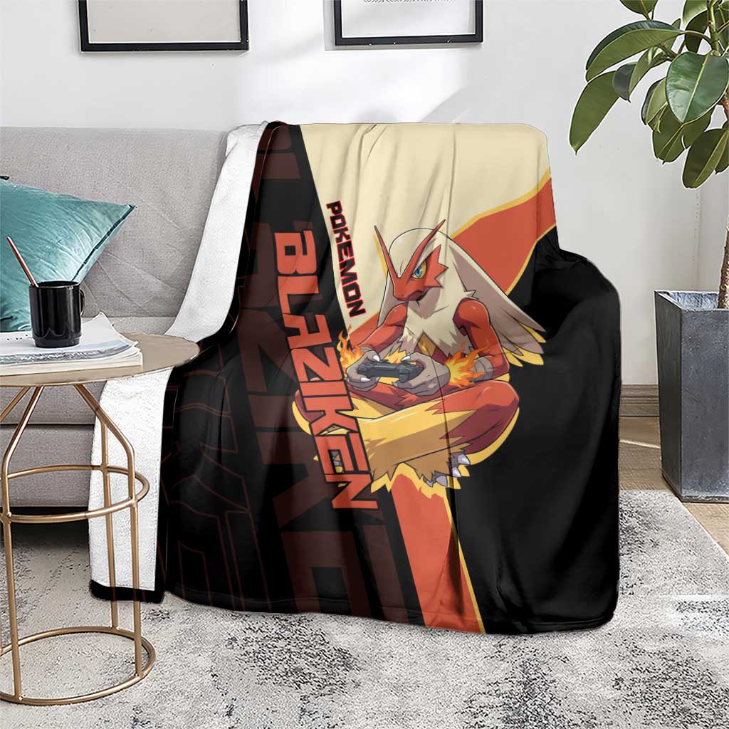Blaziken Poké Blanket Retro Anime Vector Style