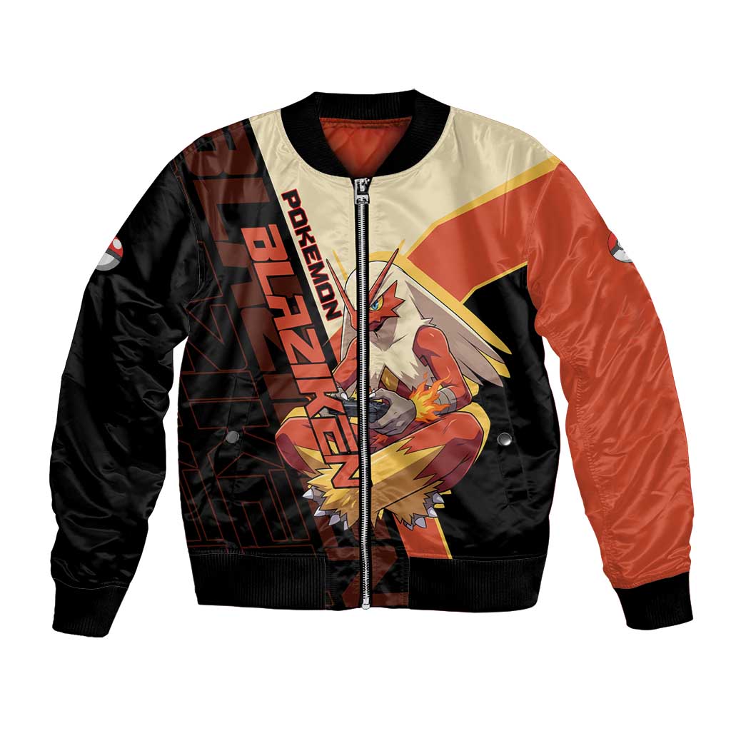 Blaziken Poké Bomber Jacket Retro Anime Vector Style