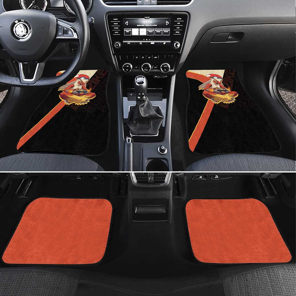 Blaziken Poké Car Mats Retro Anime Vector Style