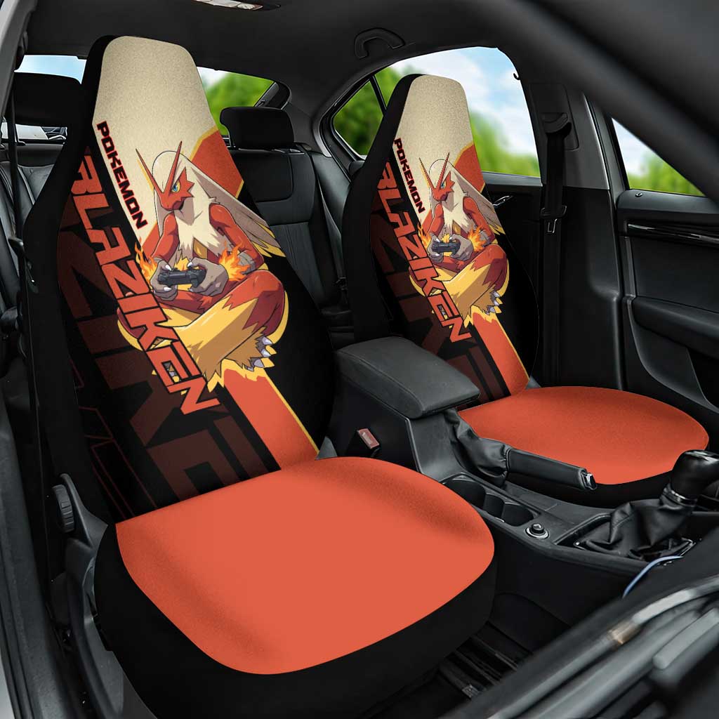 Blaziken Poké Car Seat Cover Retro Anime Vector Style