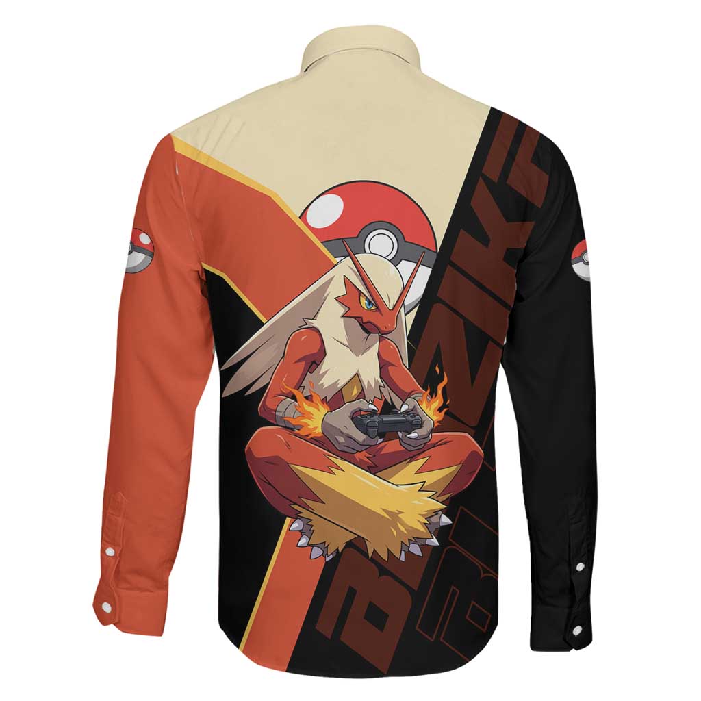 Blaziken Poké Family Matching Off Shoulder Short Dress and Hawaiian Shirt Retro Anime Vector Style