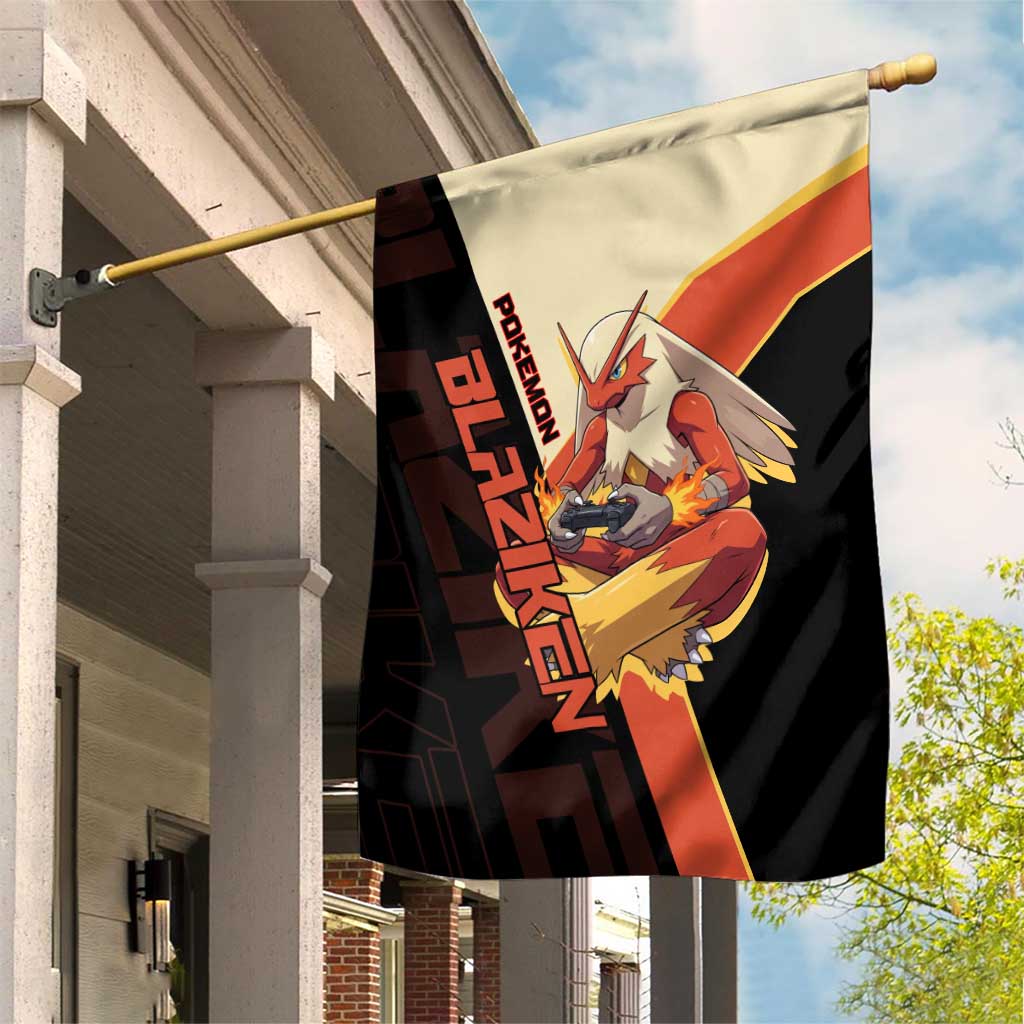 Blaziken Poké Garden Flag Retro Anime Vector Style