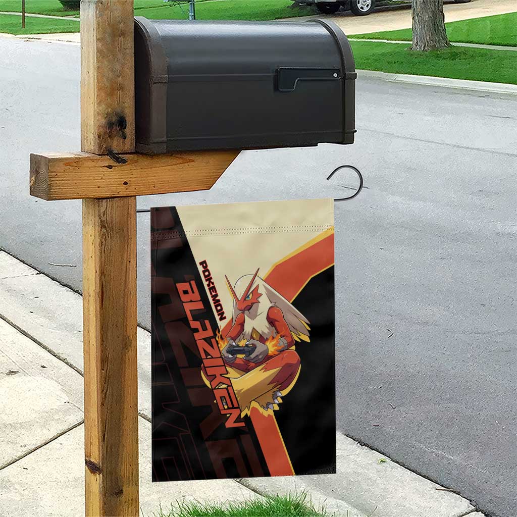 Blaziken Poké Garden Flag Retro Anime Vector Style