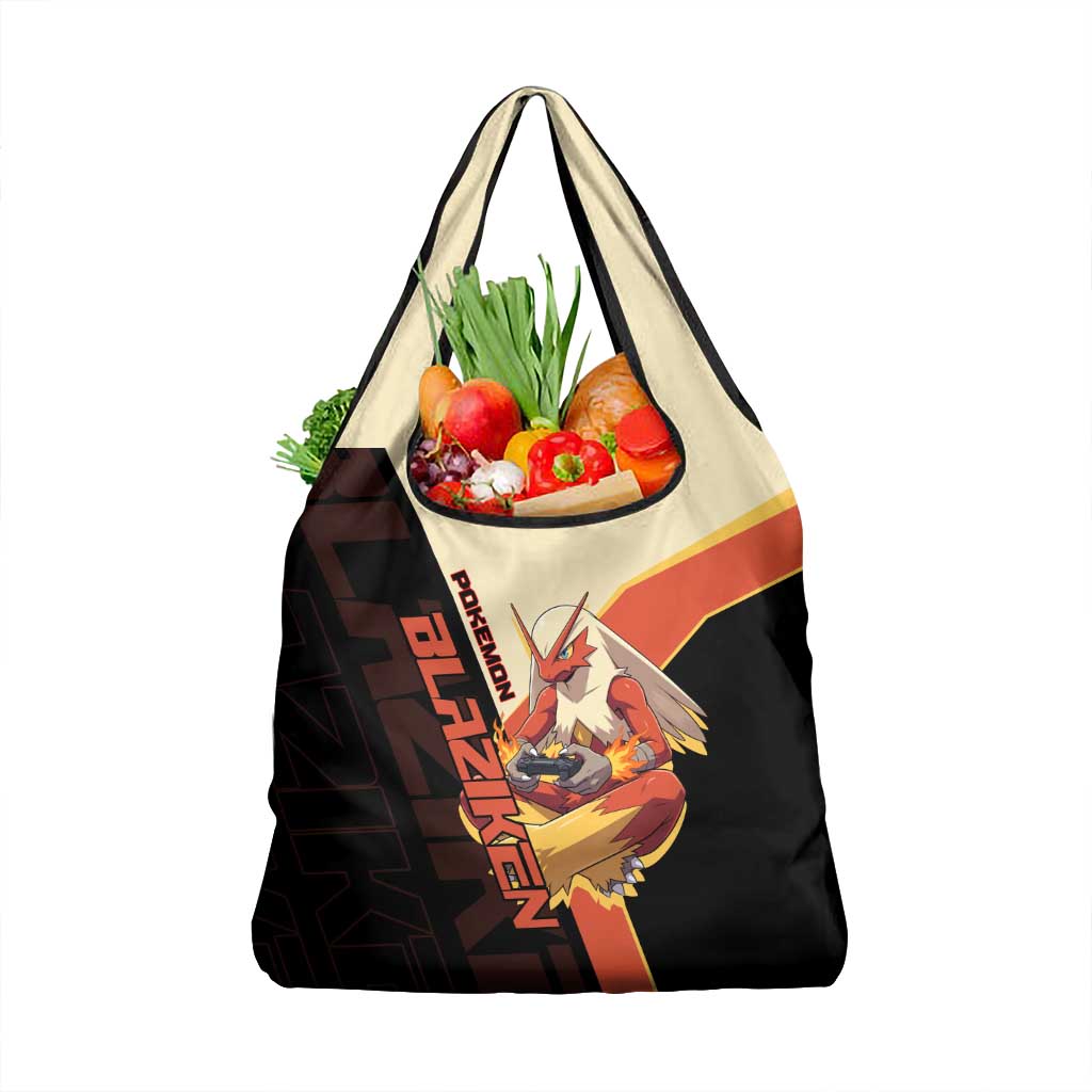 Blaziken Poké Grocery Bag Retro Anime Vector Style