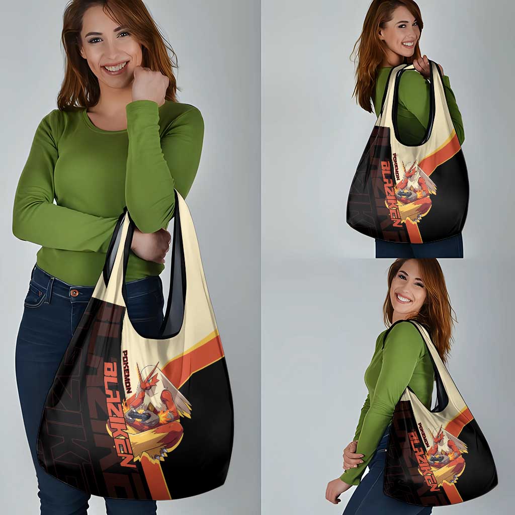 Blaziken Poké Grocery Bag Retro Anime Vector Style