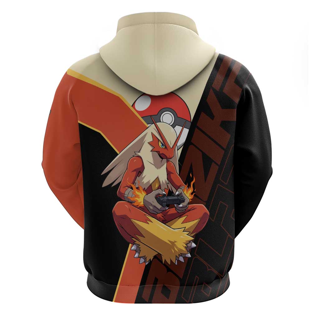 Blaziken Poké Hoodie Retro Anime Vector Style