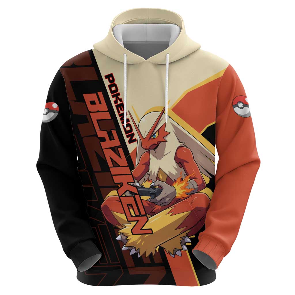 Blaziken Poké Hoodie Retro Anime Vector Style