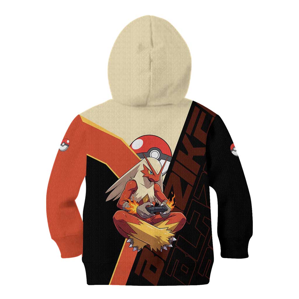 Blaziken Poké Kid Hoodie Retro Anime Vector Style