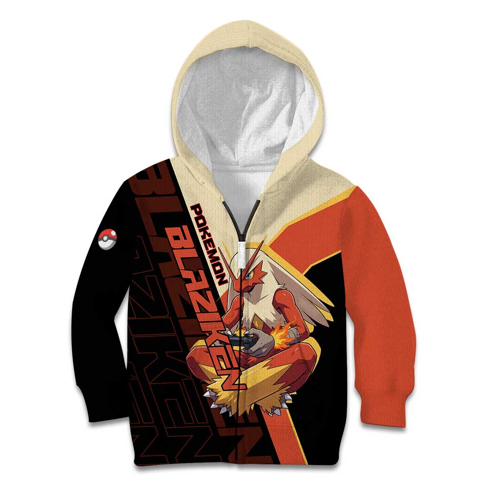 Blaziken Poké Kid Hoodie Retro Anime Vector Style