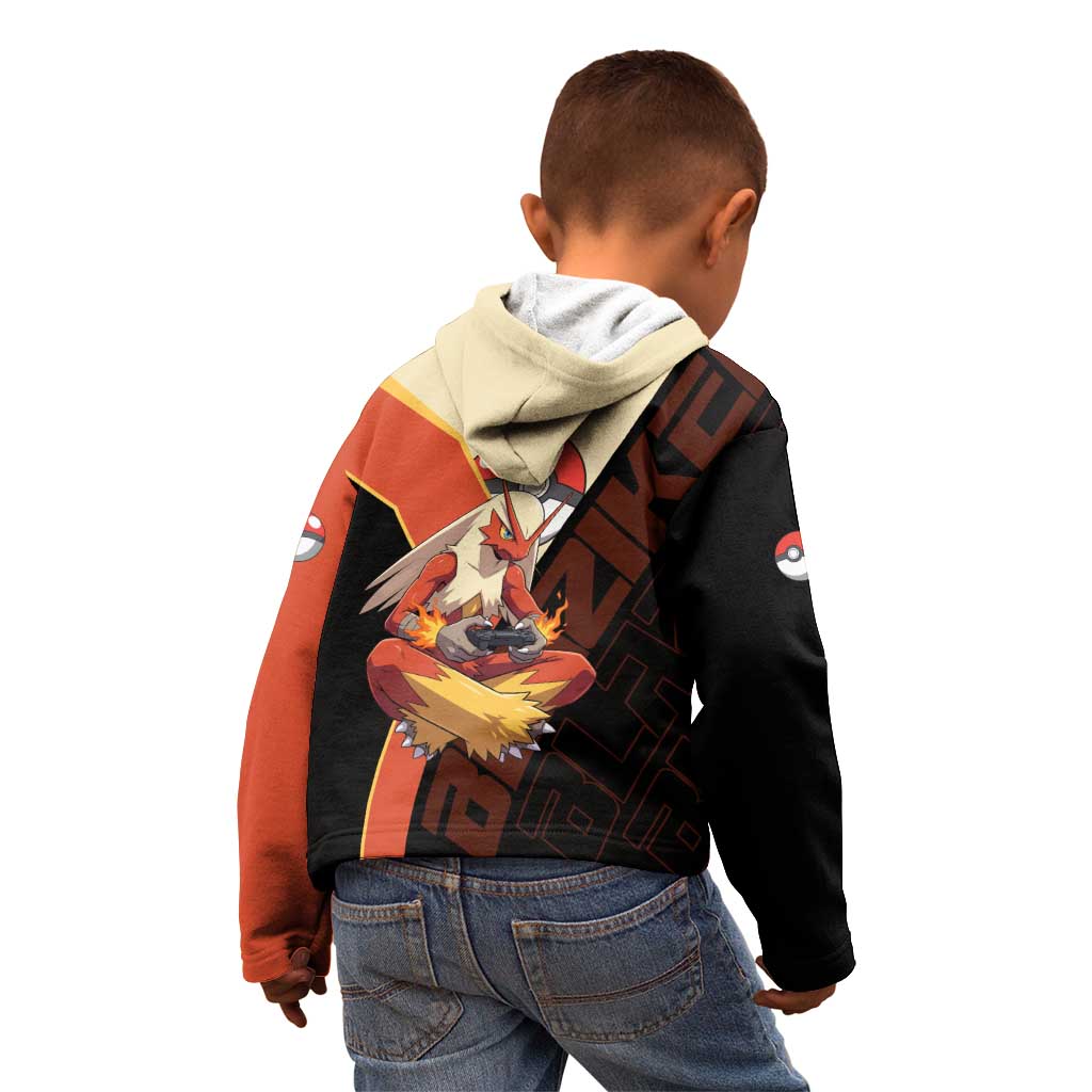 Blaziken Poké Kid Hoodie Retro Anime Vector Style