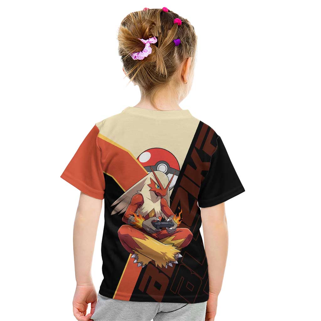 Blaziken Poké Kid T Shirt Retro Anime Vector Style