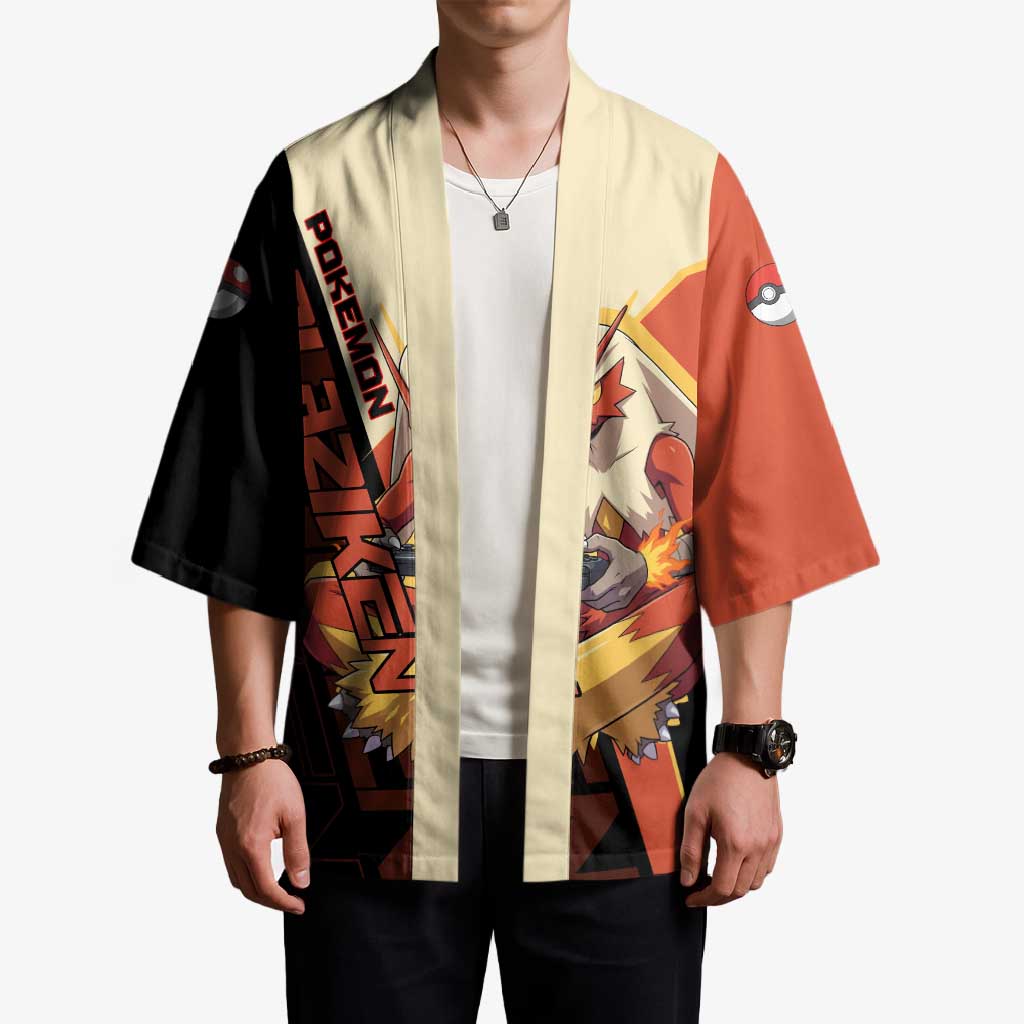 Blaziken Poké Kimono Retro Anime Vector Style