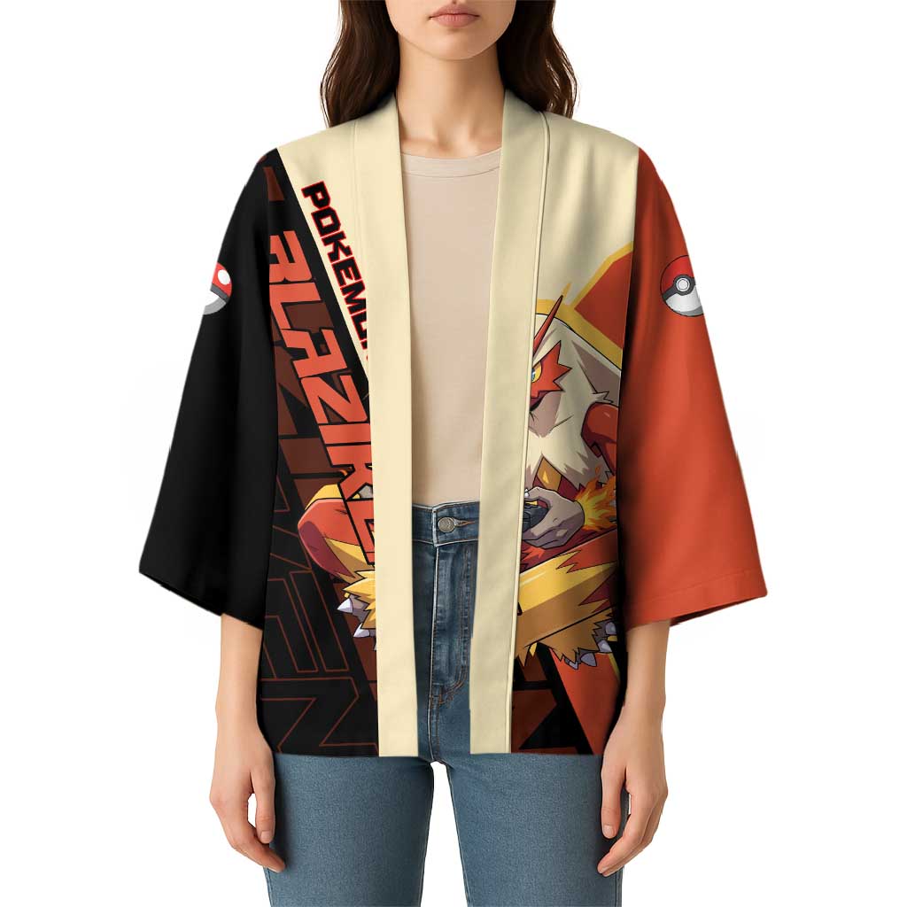Blaziken Poké Kimono Retro Anime Vector Style