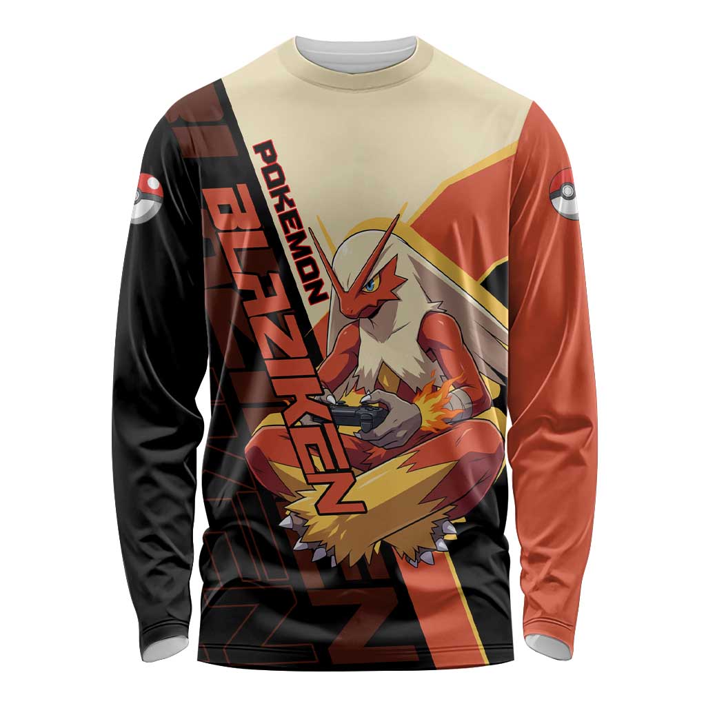 Blaziken Poké Long Sleeve Shirt Retro Anime Vector Style