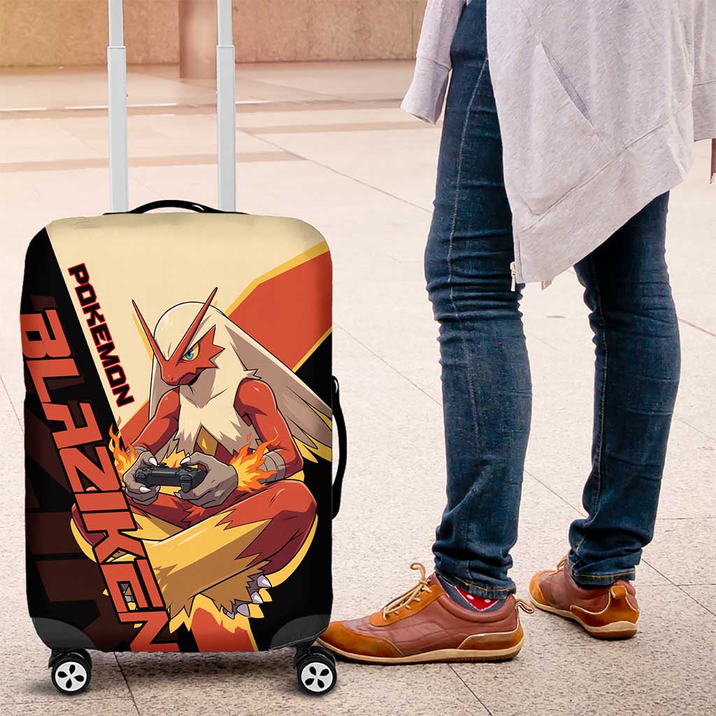Blaziken Poké Luggage Cover Retro Anime Vector Style