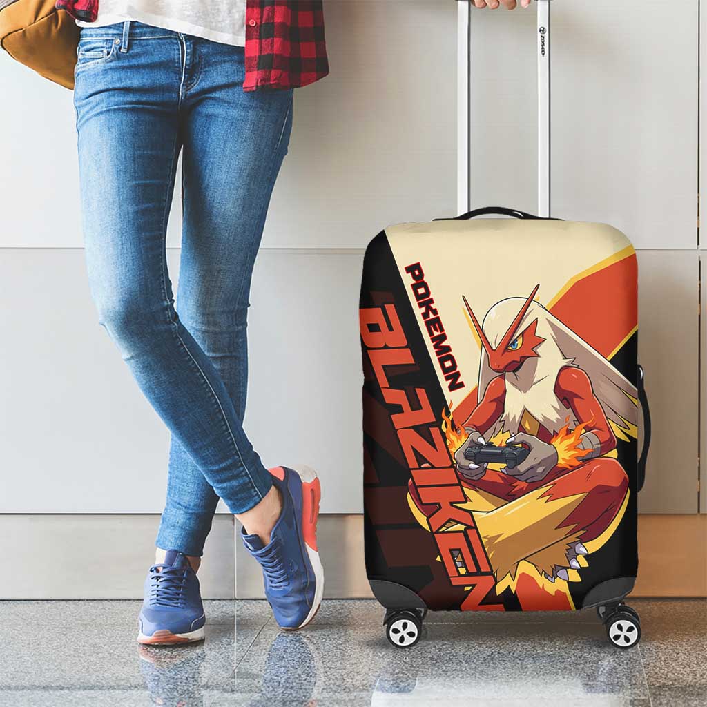 Blaziken Poké Luggage Cover Retro Anime Vector Style