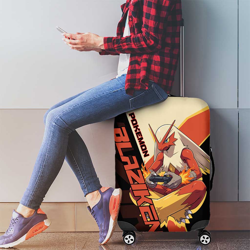 Blaziken Poké Luggage Cover Retro Anime Vector Style