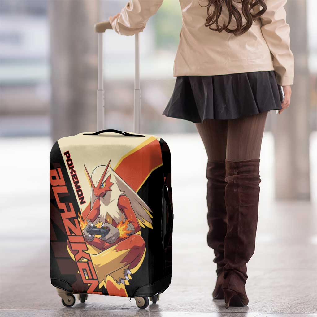 Blaziken Poké Luggage Cover Retro Anime Vector Style