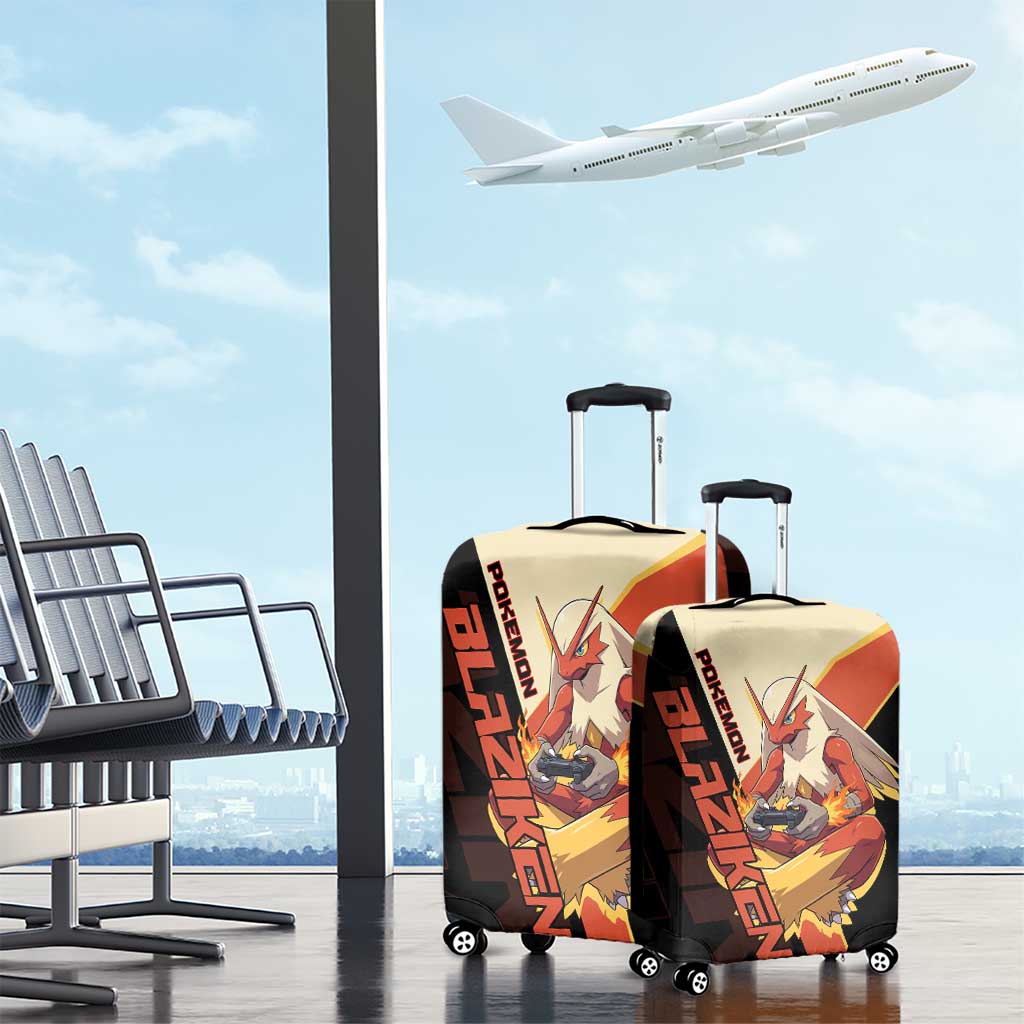 Blaziken Poké Luggage Cover Retro Anime Vector Style