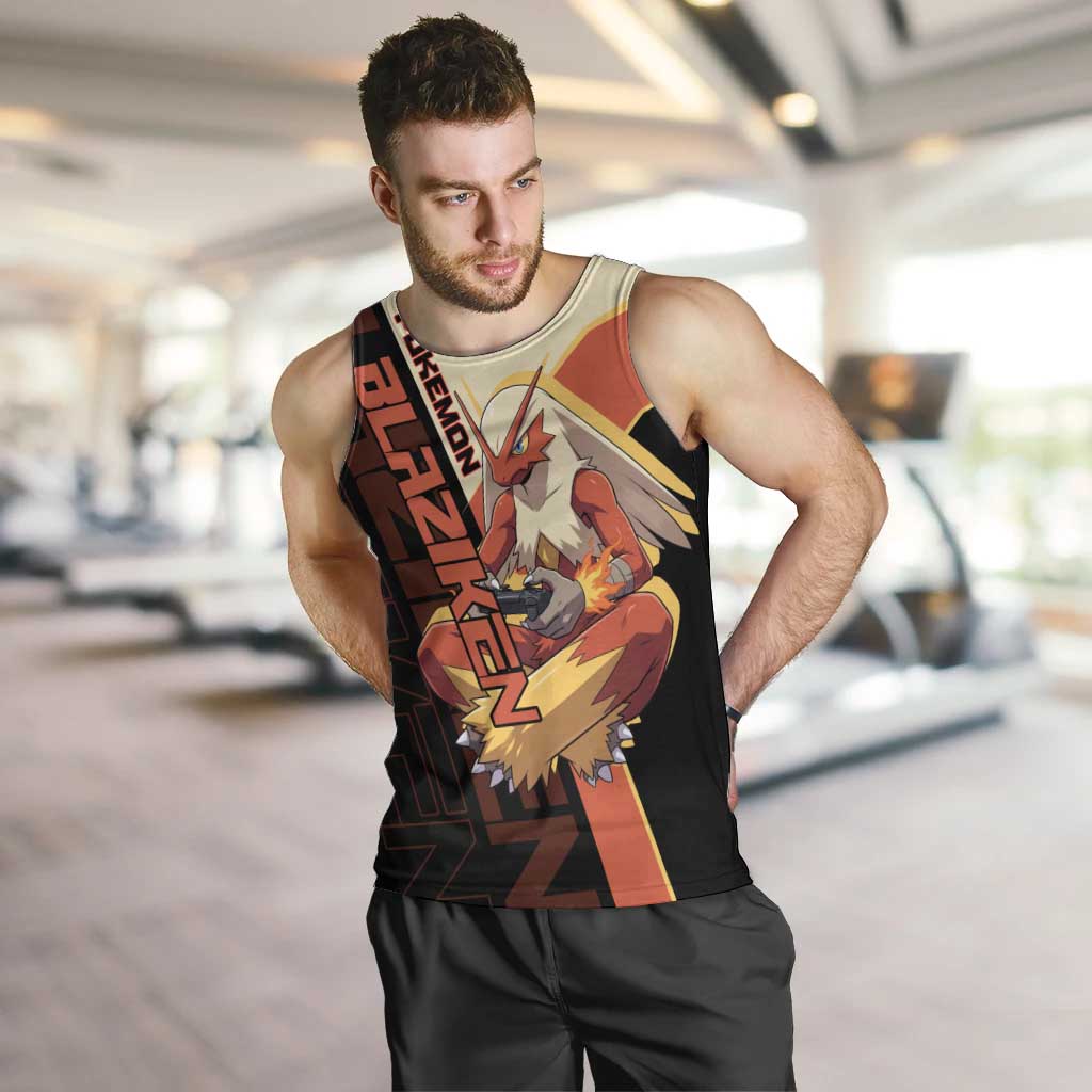 Blaziken Poké Men Tank Top Retro Anime Vector Style