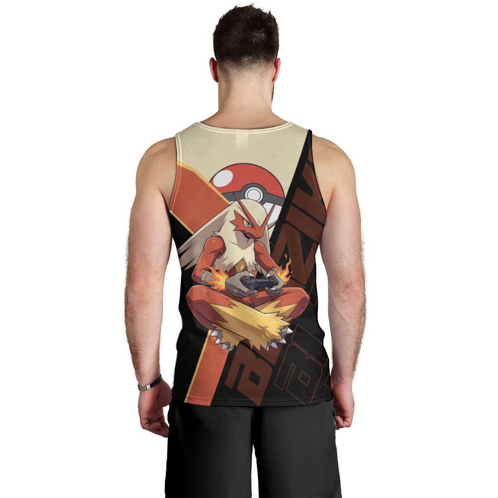 Blaziken Poké Men Tank Top Retro Anime Vector Style