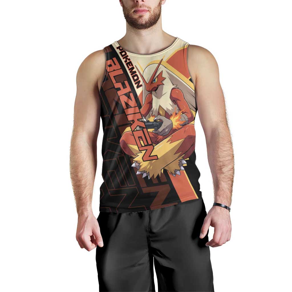 Blaziken Poké Men Tank Top Retro Anime Vector Style