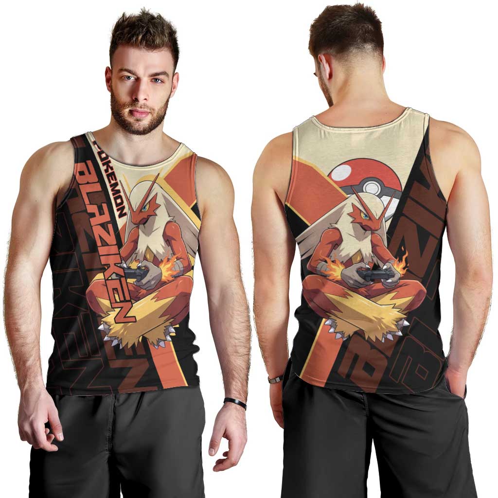 Blaziken Poké Men Tank Top Retro Anime Vector Style