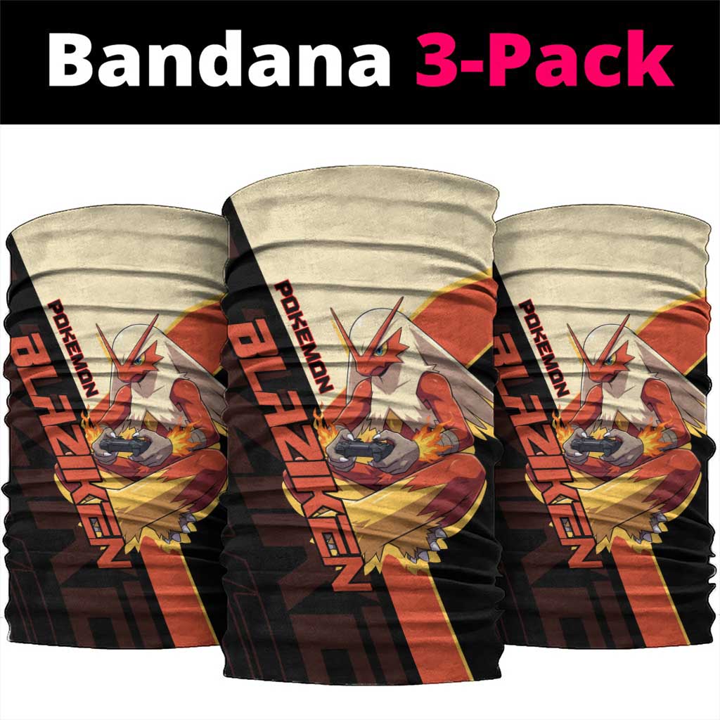 Blaziken Poké Neck Gaiter Retro Anime Vector Style