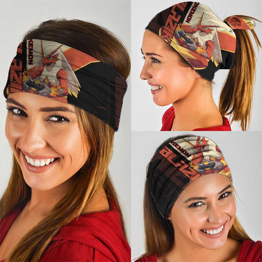 Blaziken Poké Neck Gaiter Retro Anime Vector Style