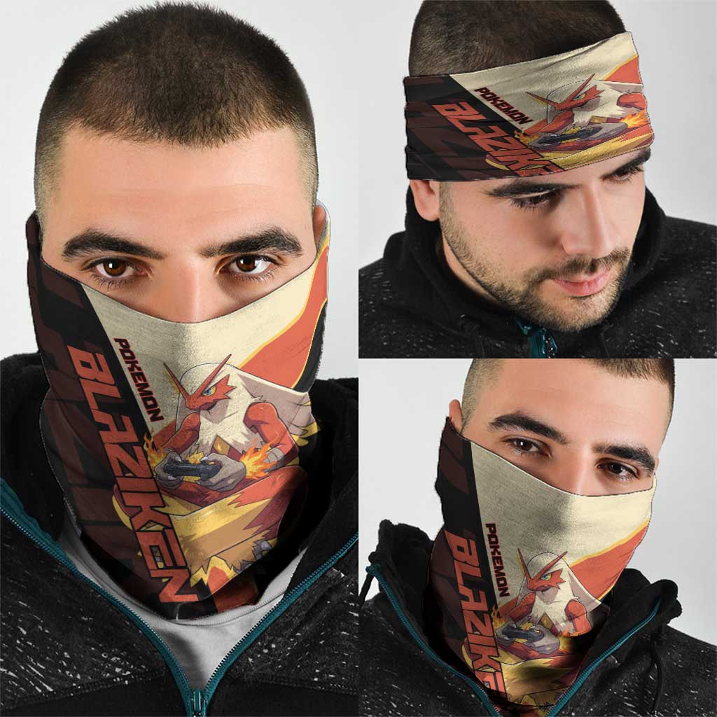 Blaziken Poké Neck Gaiter Retro Anime Vector Style