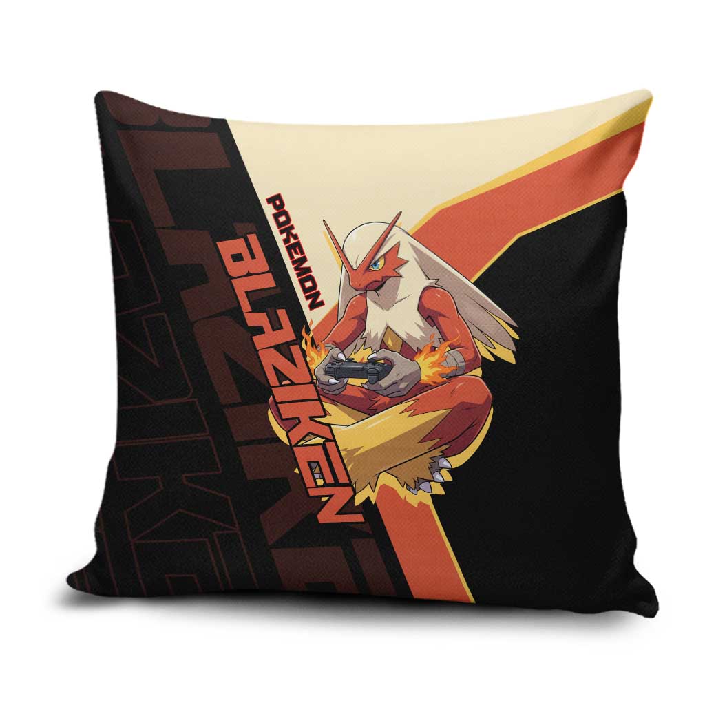 Blaziken Poké Pillow Cover Retro Anime Vector Style