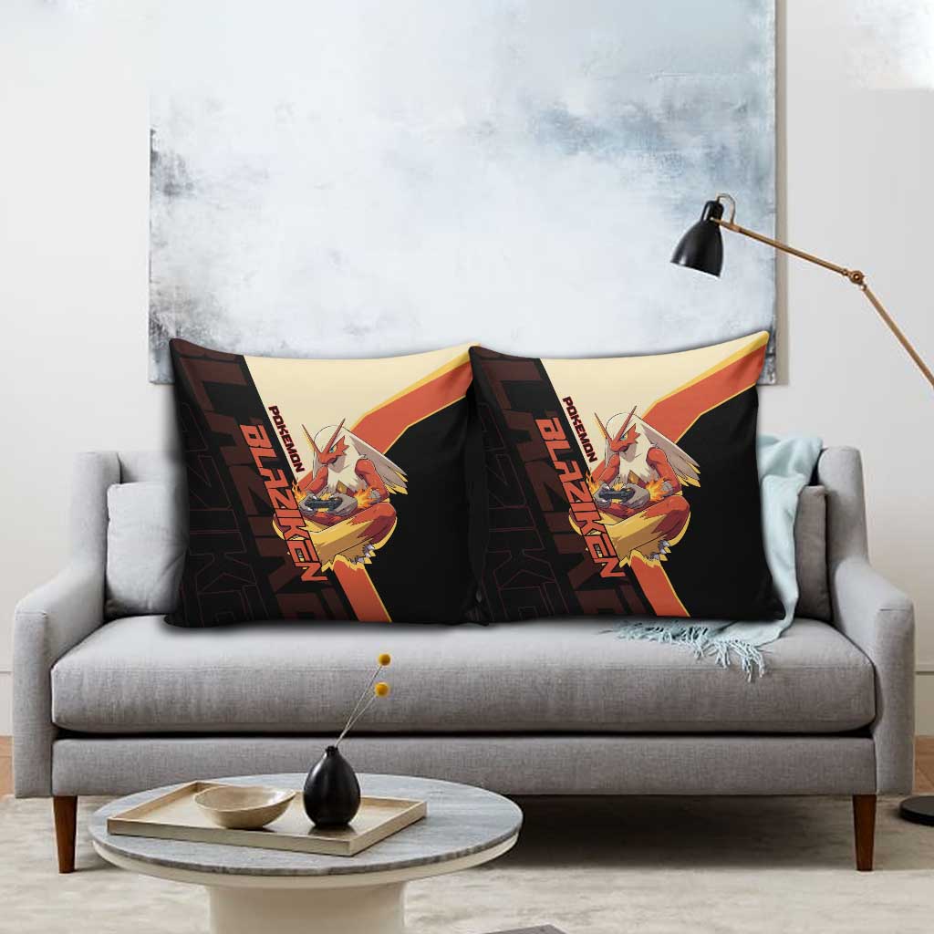 Blaziken Poké Pillow Cover Retro Anime Vector Style