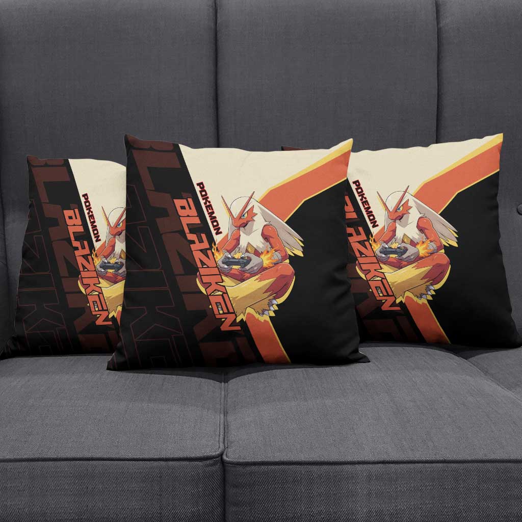 Blaziken Poké Pillow Cover Retro Anime Vector Style