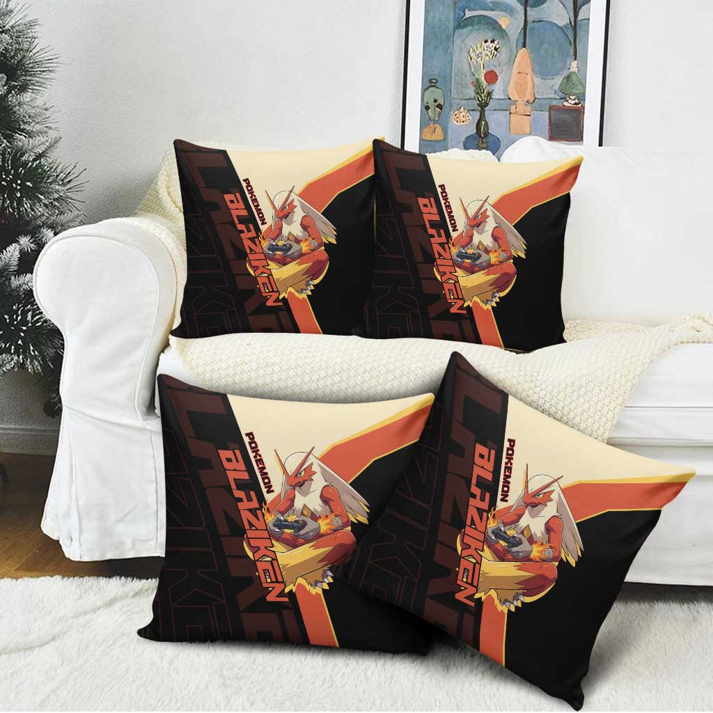 Blaziken Poké Pillow Cover Retro Anime Vector Style