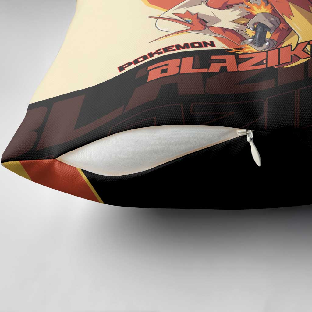 Blaziken Poké Pillow Cover Retro Anime Vector Style