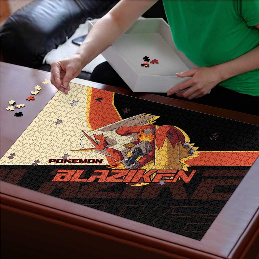 Blaziken Poké Puzzle Retro Anime Vector Style