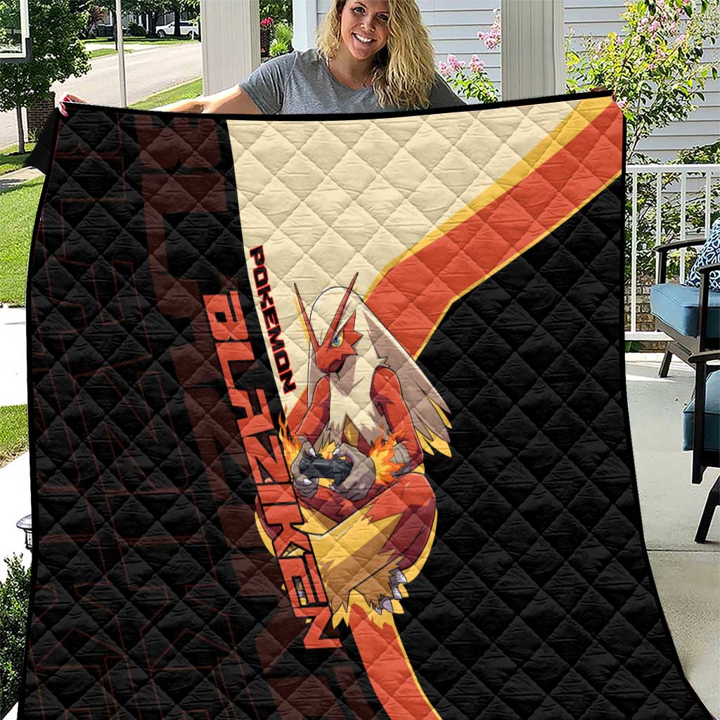 Blaziken Poké Quilt Retro Anime Vector Style