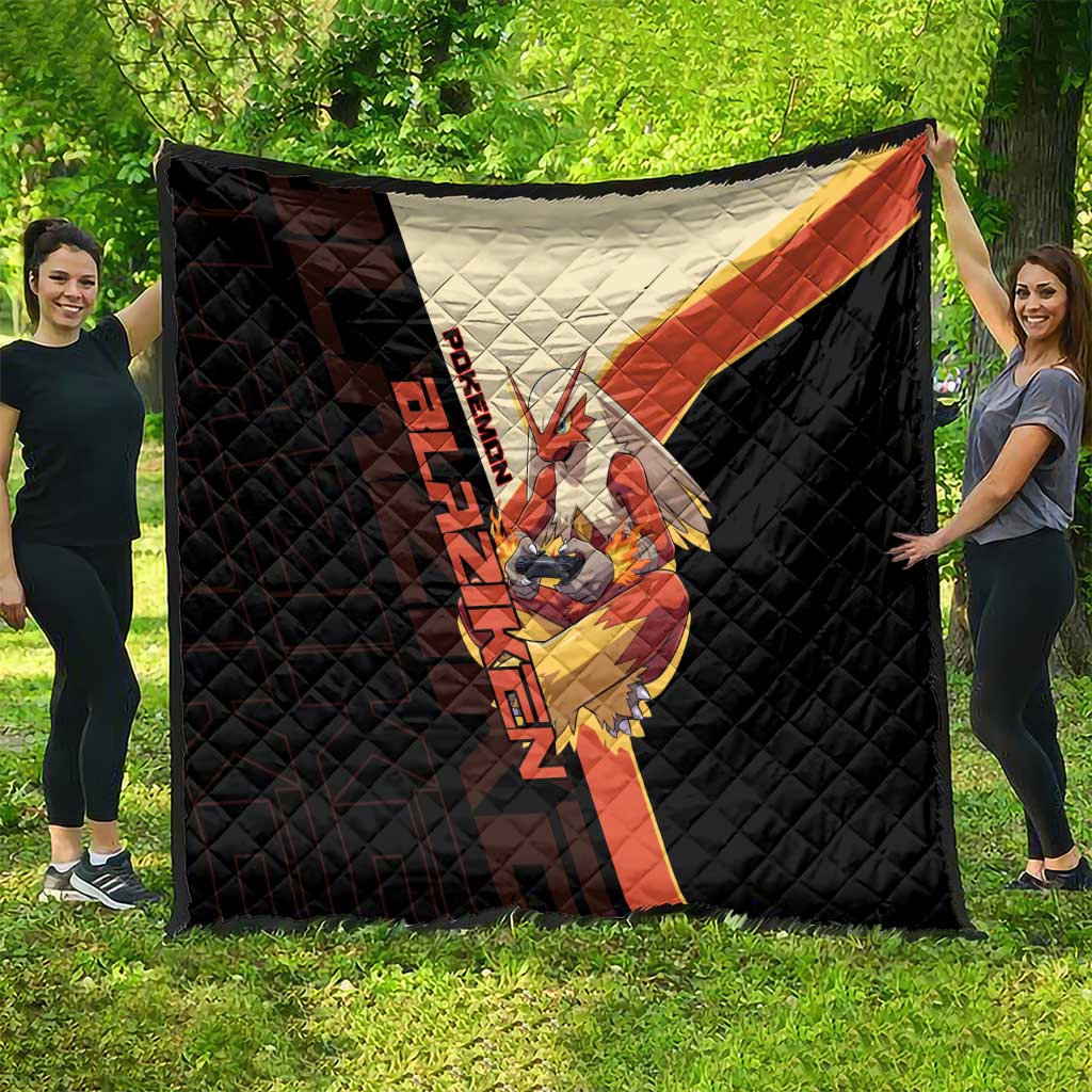 Blaziken Poké Quilt Retro Anime Vector Style