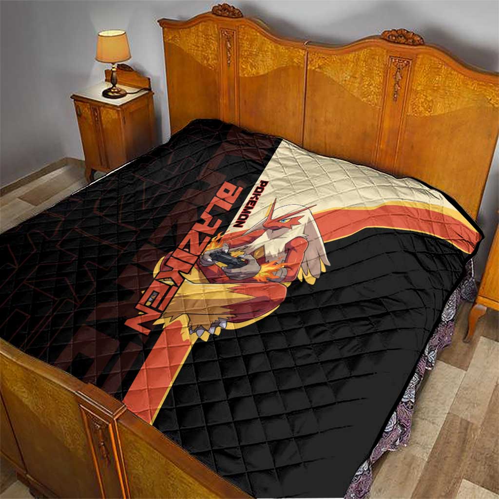 Blaziken Poké Quilt Retro Anime Vector Style