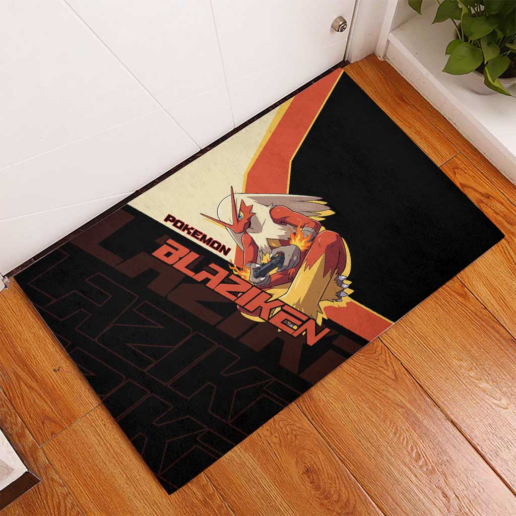 Blaziken Poké Rubber Doormat Retro Anime Vector Style