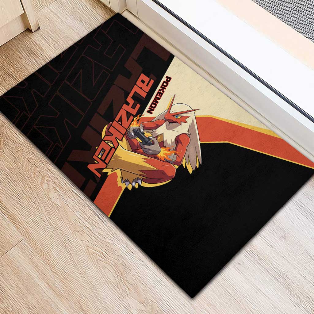 Blaziken Poké Rubber Doormat Retro Anime Vector Style