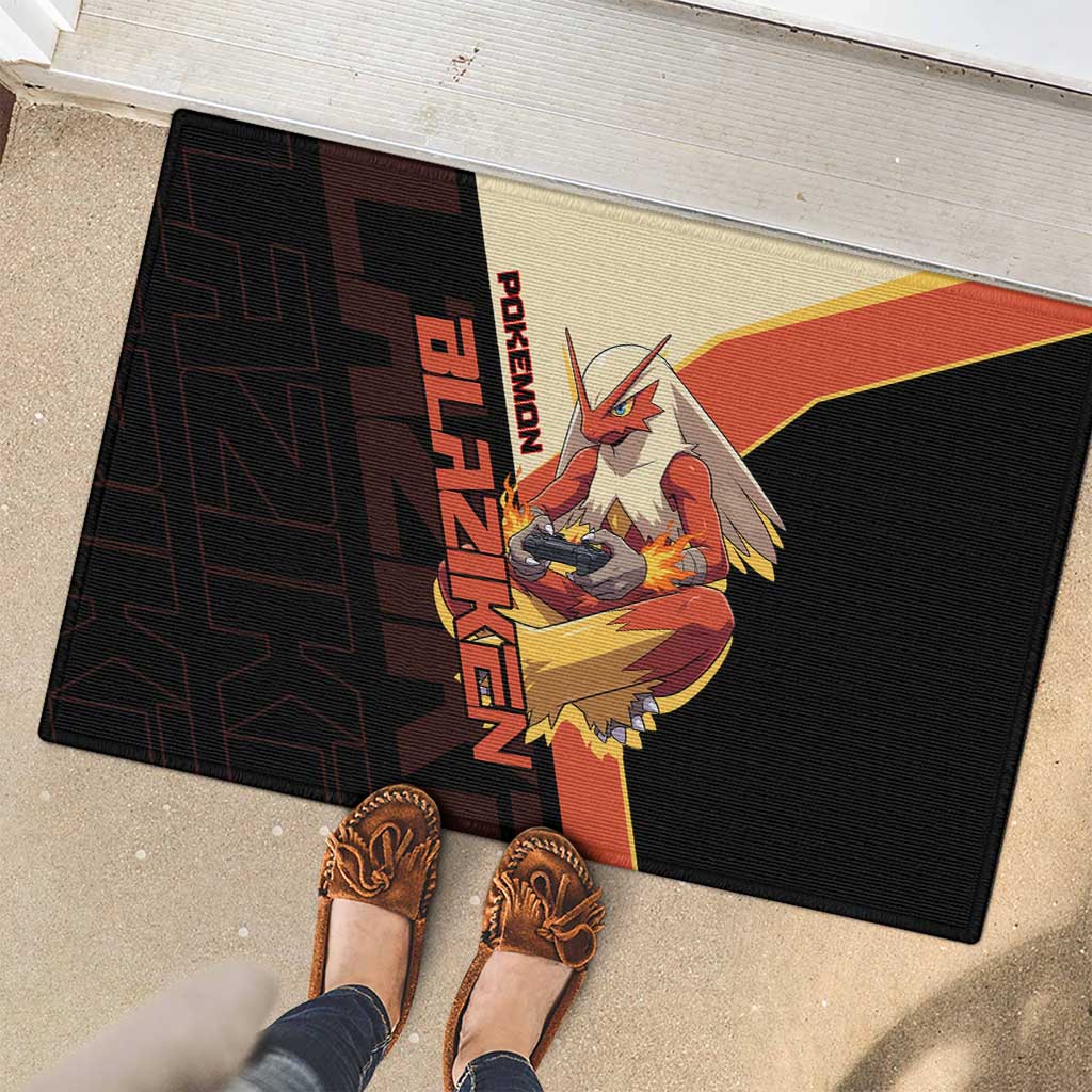 Blaziken Poké Rubber Doormat Retro Anime Vector Style