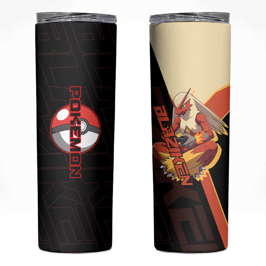 Blaziken Poké Skinny Tumbler Retro Anime Vector Style