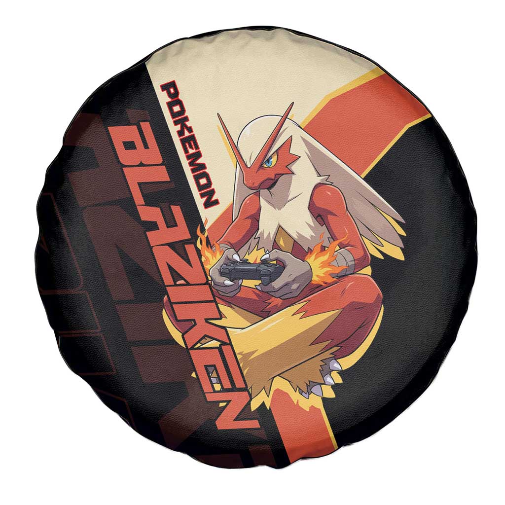 Blaziken Poké Spare Tire Cover Retro Anime Vector Style