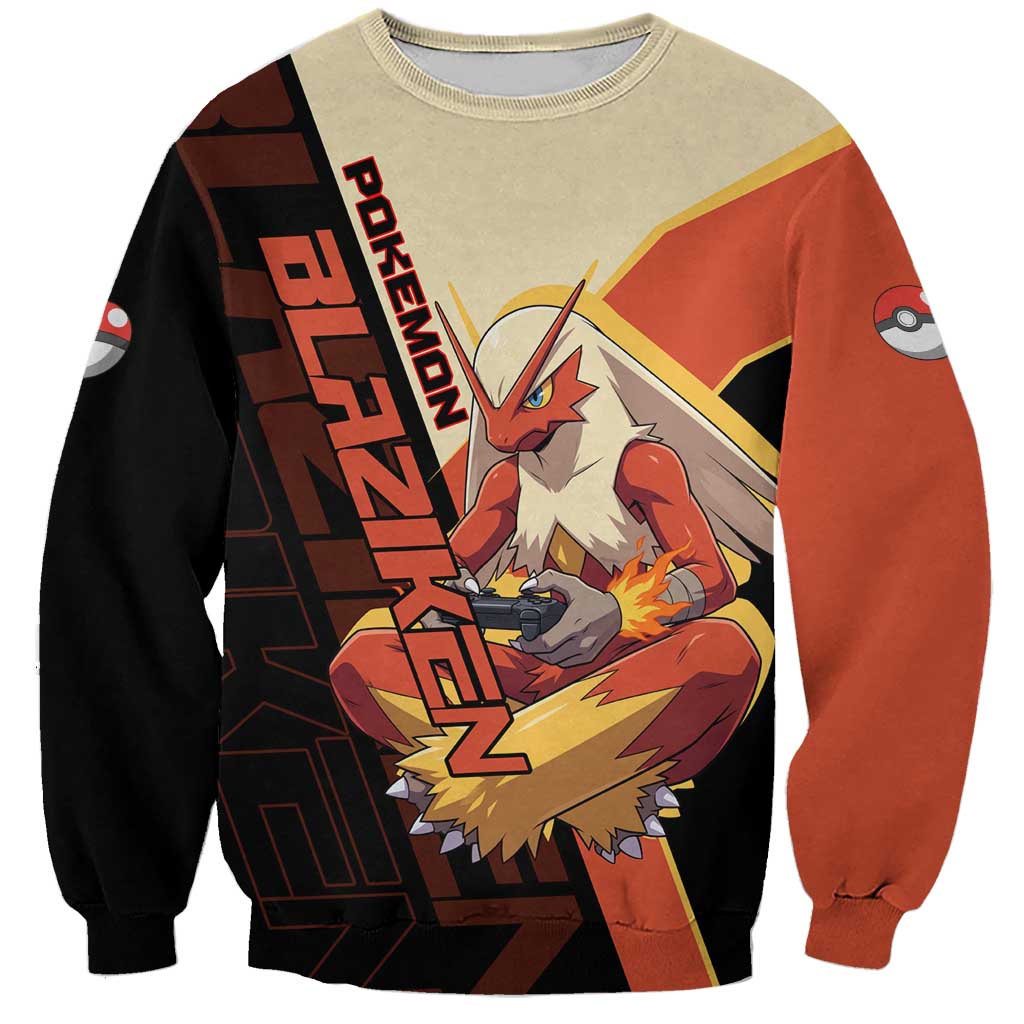 Blaziken Poké Sweatshirt Retro Anime Vector Style